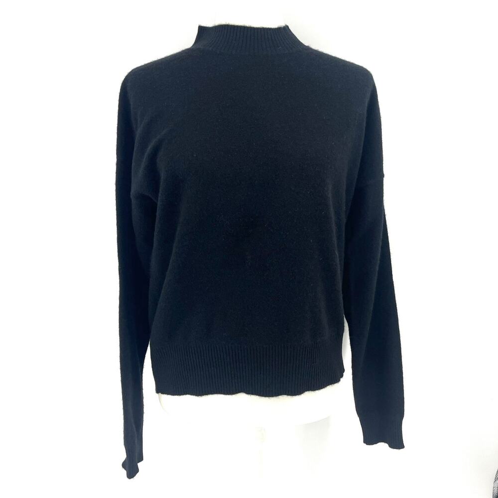 SWTR Women's M Black Merino Yak‎ Crew Neck Sweater